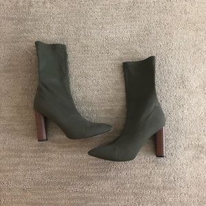 Dark green boots